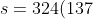 s = 324(137) \equiv 1~mod~2611